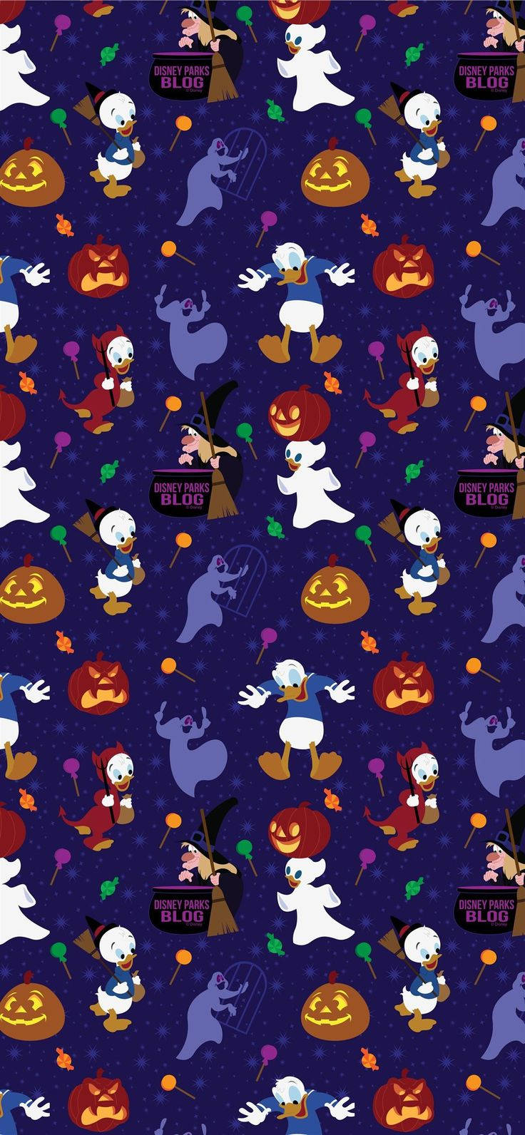 Disney Halloween Blå Tema Wallpaper