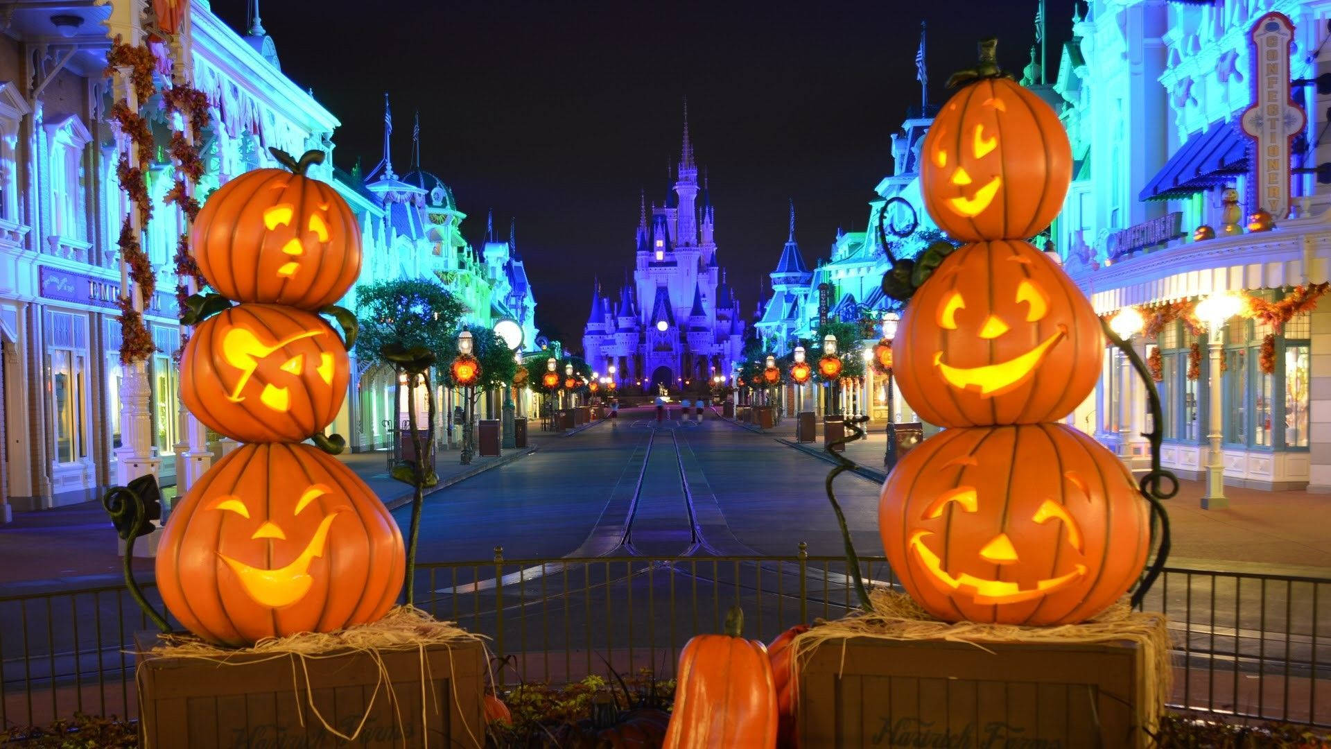 Disney Halloween Disneylândia Papel de Parede