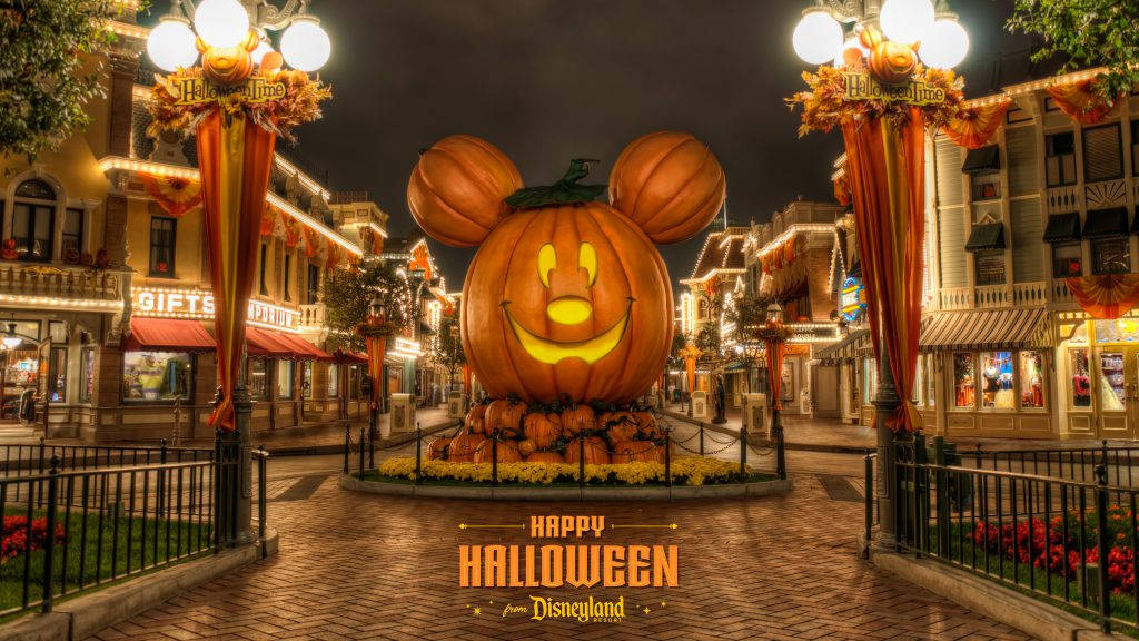 Disney Halloween Park Entrance Wallpaper