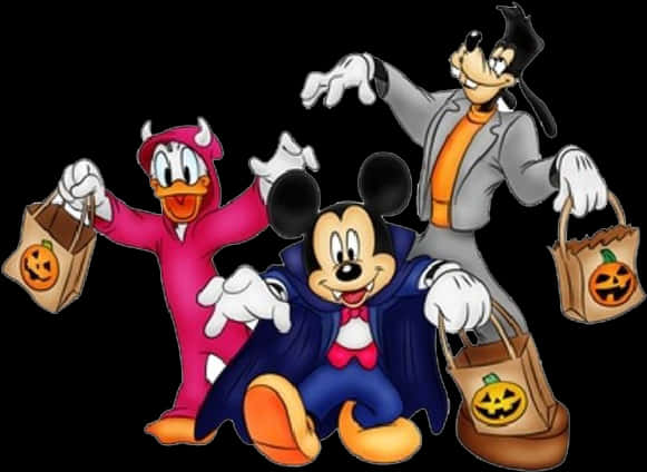 Disney Halloween Trio Celebration PNG