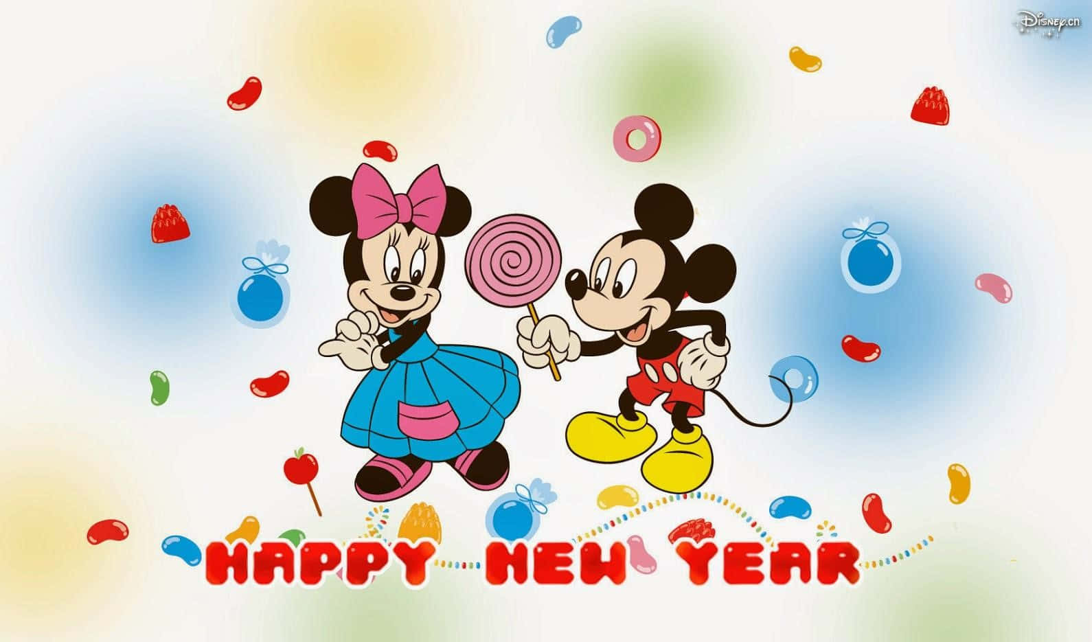 Fejre det nye år fra Magic Kingdom! Wallpaper