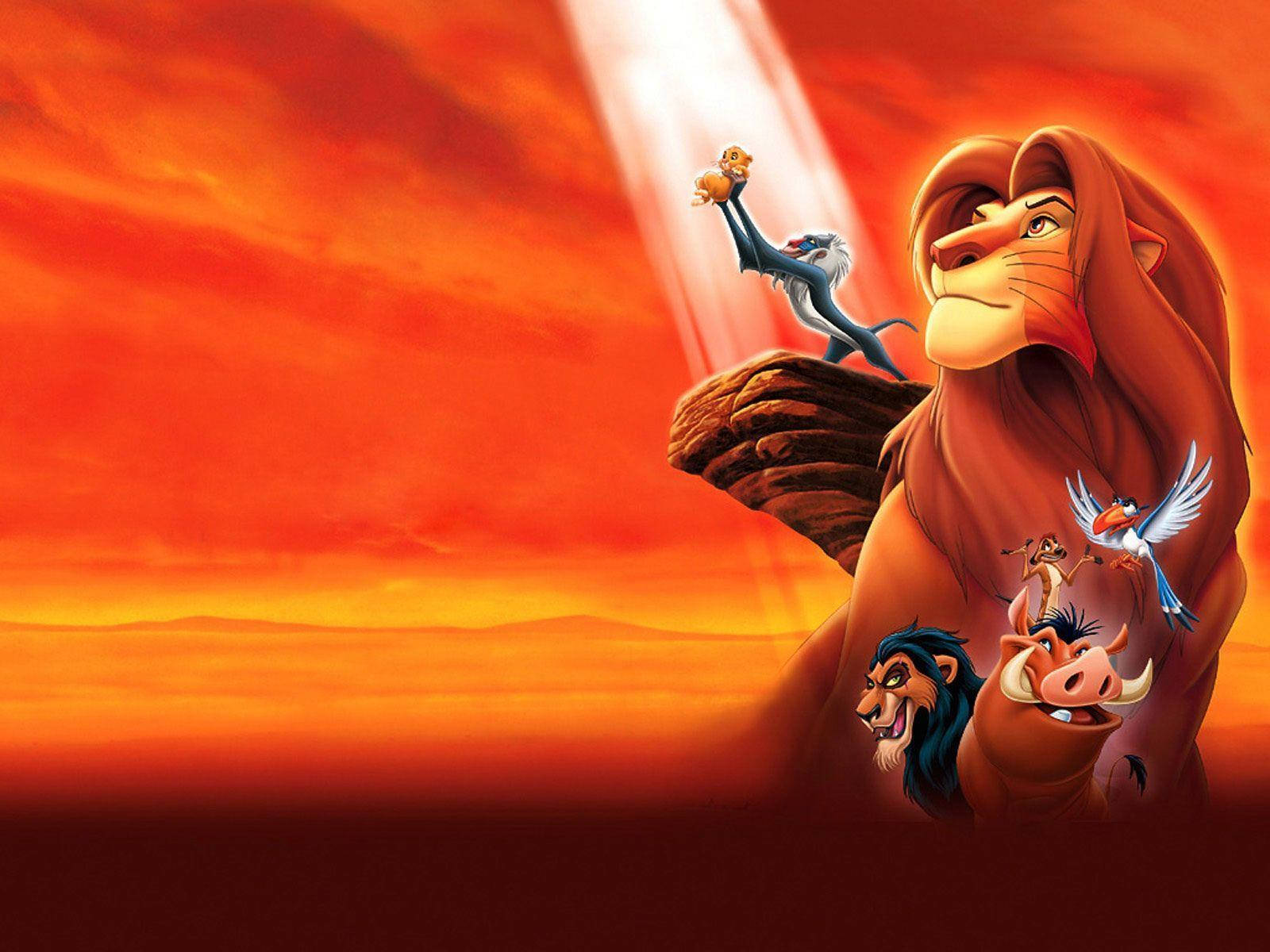Image  Simba Standing at Pride Rock in Disney's Lion King Wallpaper