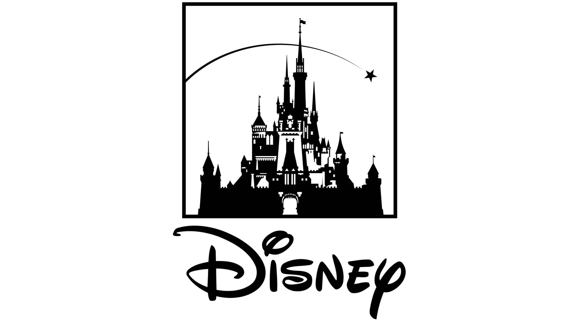 Disney Logo Black And White Wallpaper