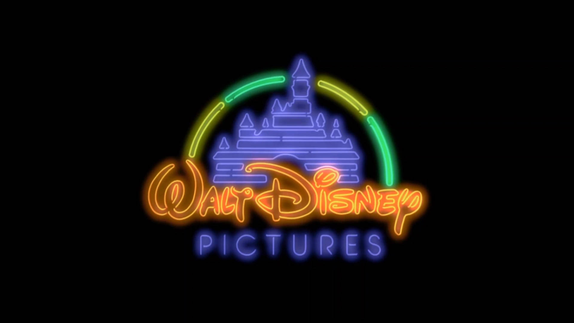 Disney Logo Neon Light Wallpaper
