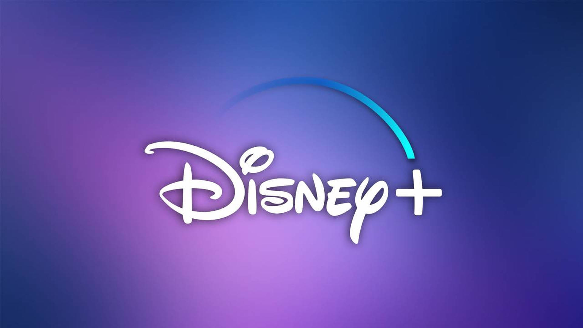Disney Logo Plus Purple Gradient Wallpaper