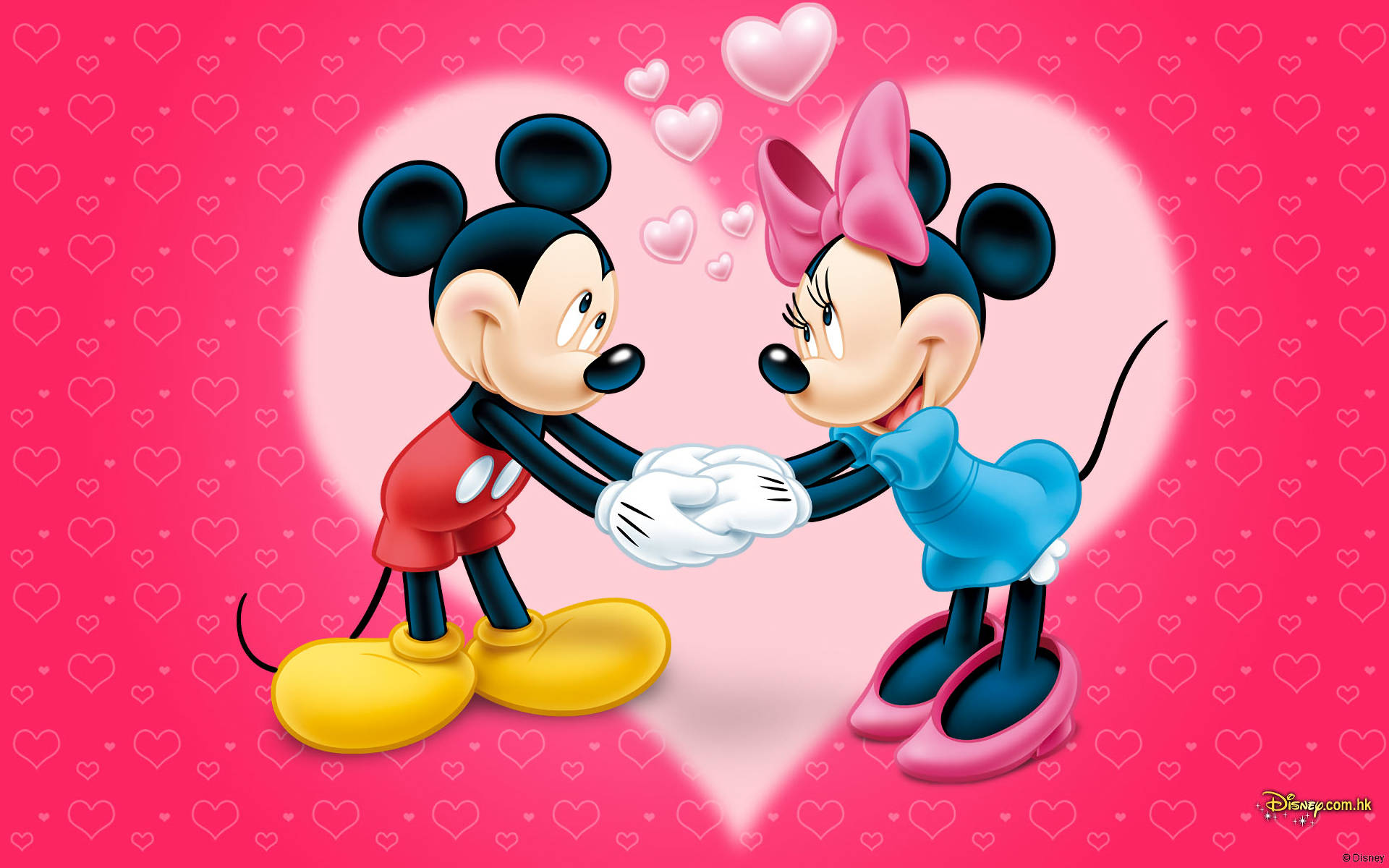 Disney Mouse Par I Kærlighed Wallpaper