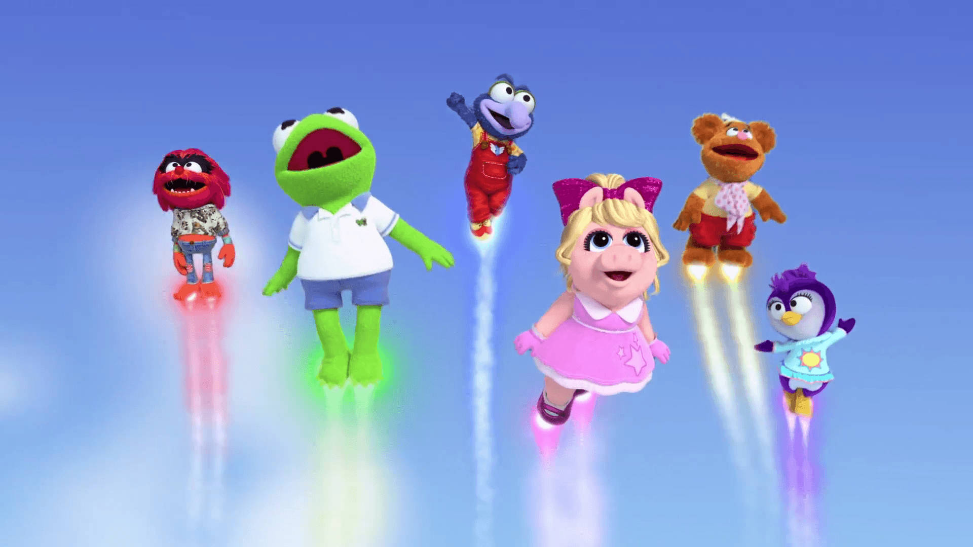 Disney Muppet Babies Fly High Background