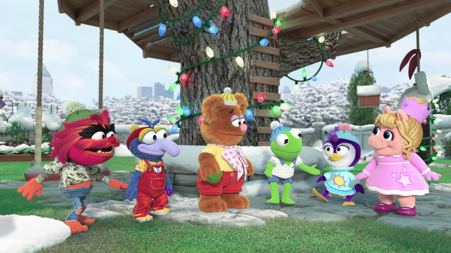 Disney Muppet Babies Holiday Background