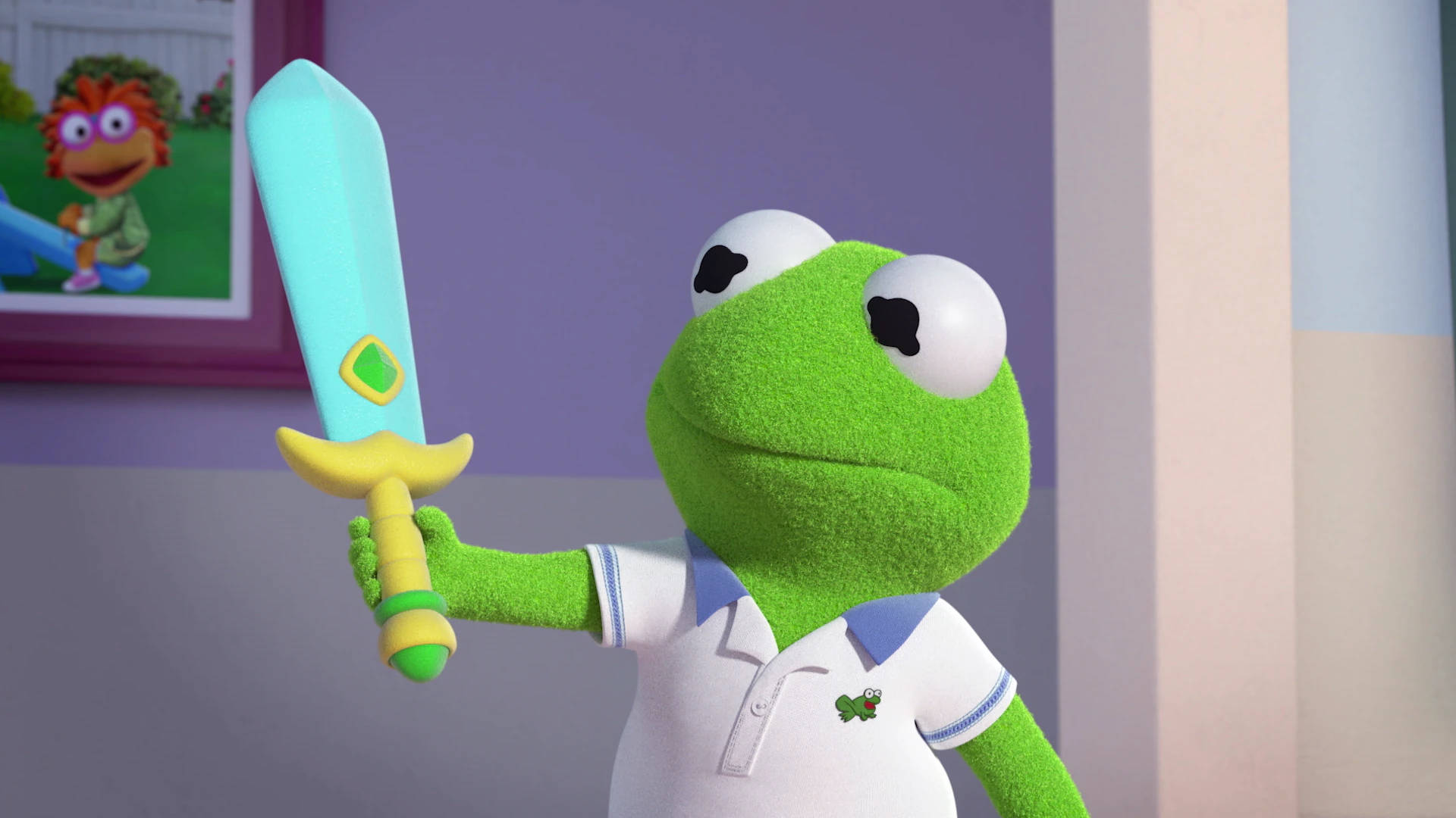 Disney Muppet Babies' Kermit Sword Background