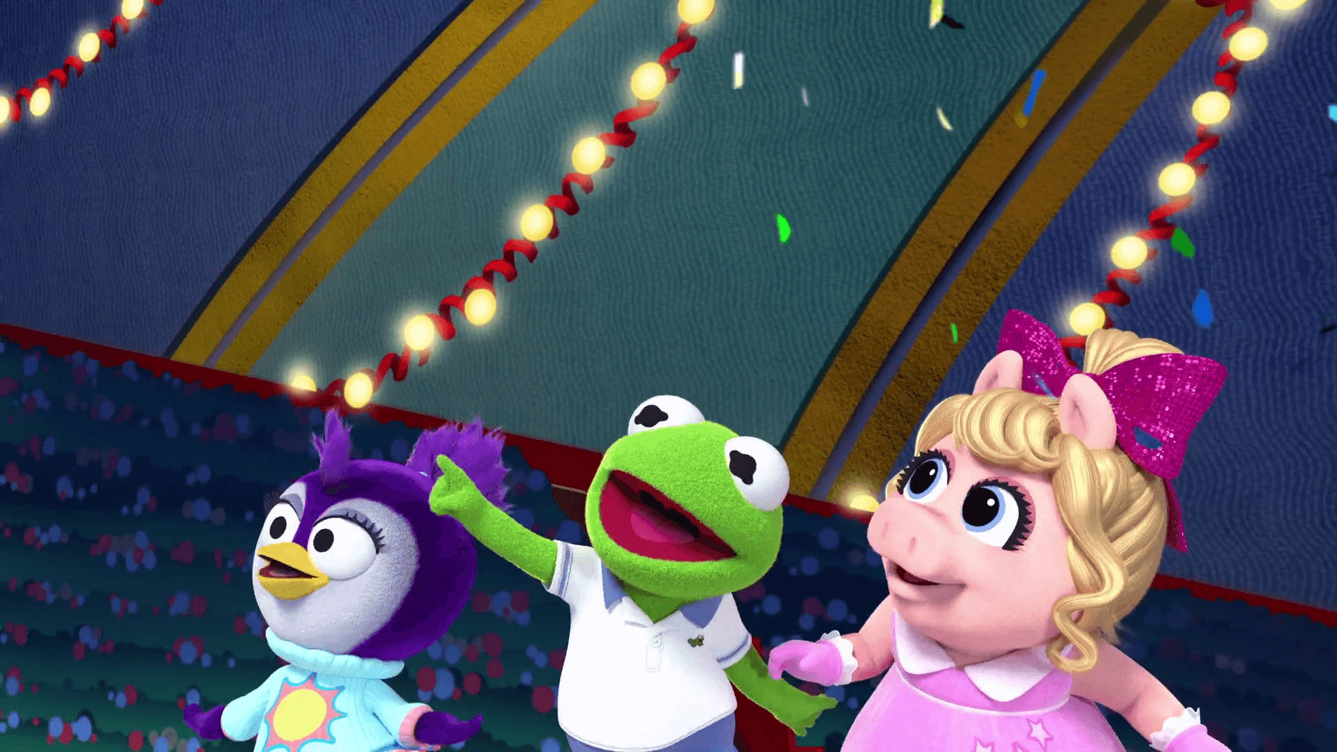 Disney Muppet Babies Looking Up Background