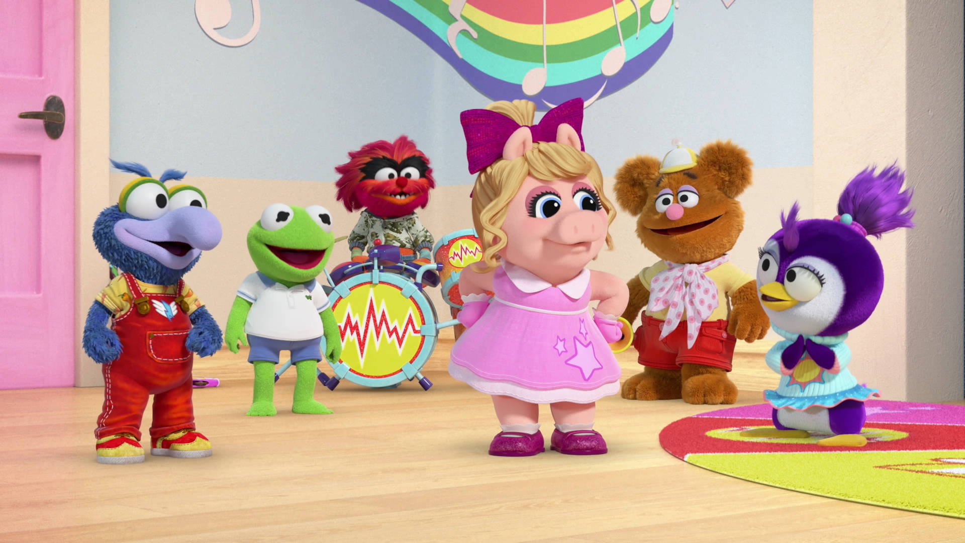 Disney Muppet Babies Music Band Background