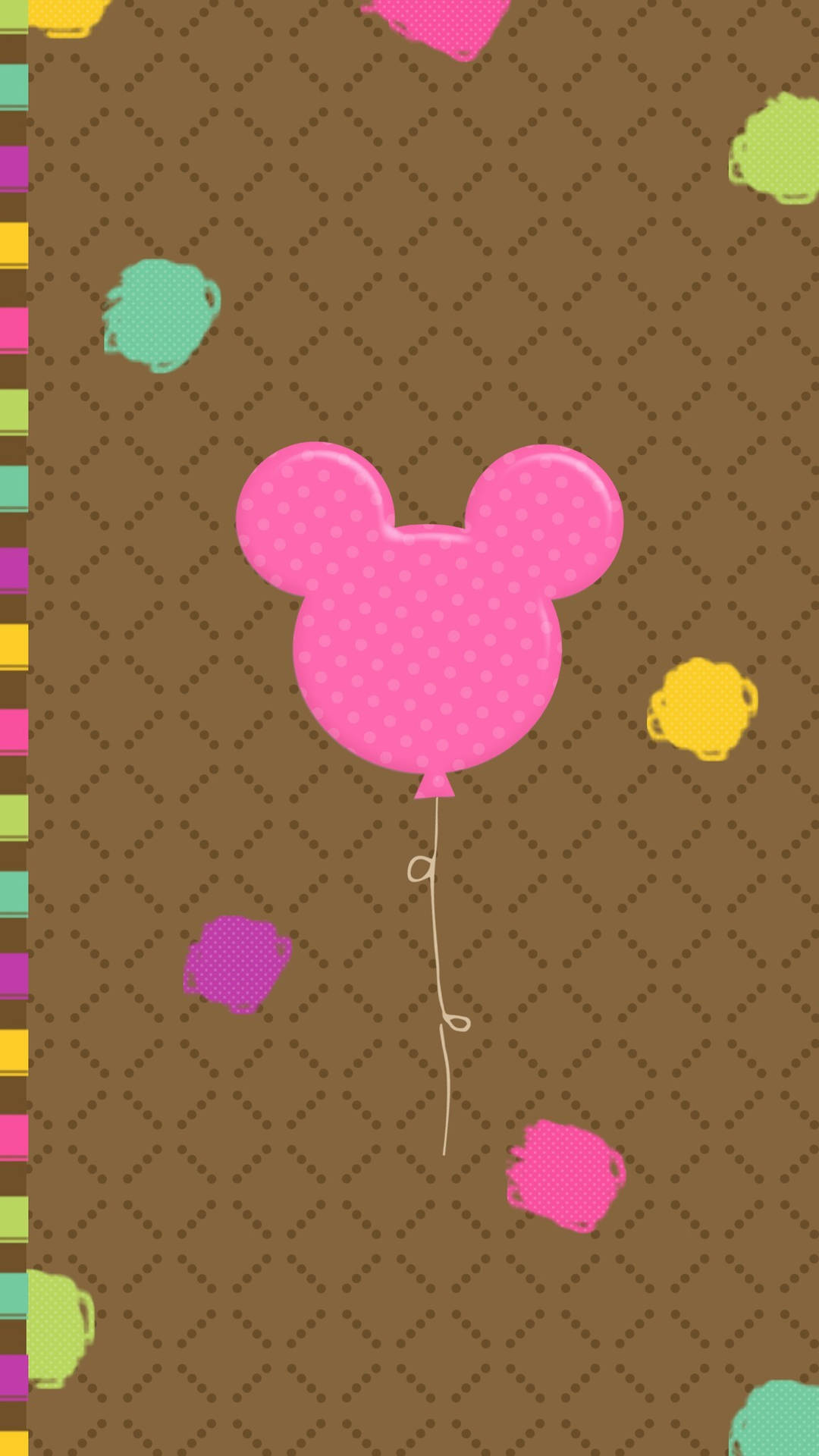 Pink Mickey Mouse Disney Pattern Wallpaper