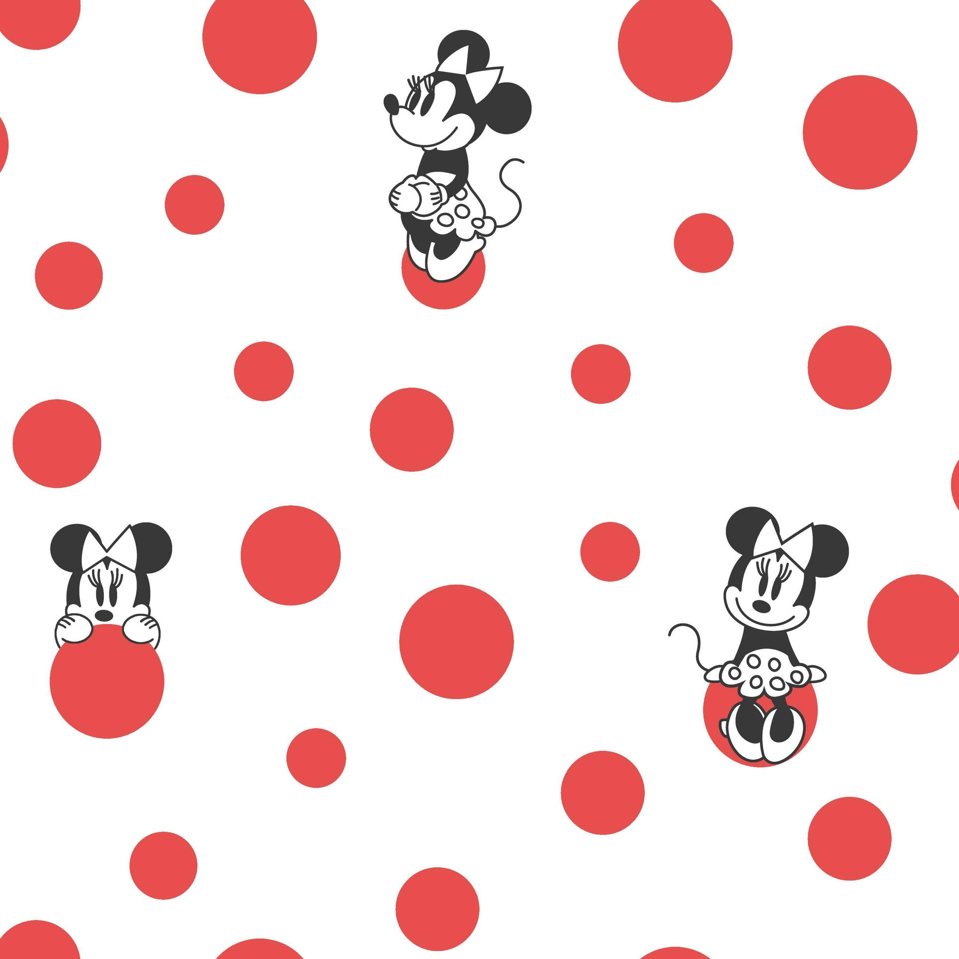 Polka Dots Disney Pattern Wallpaper