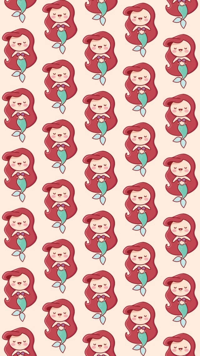 The Little Mermaid Disney Pattern Wallpaper