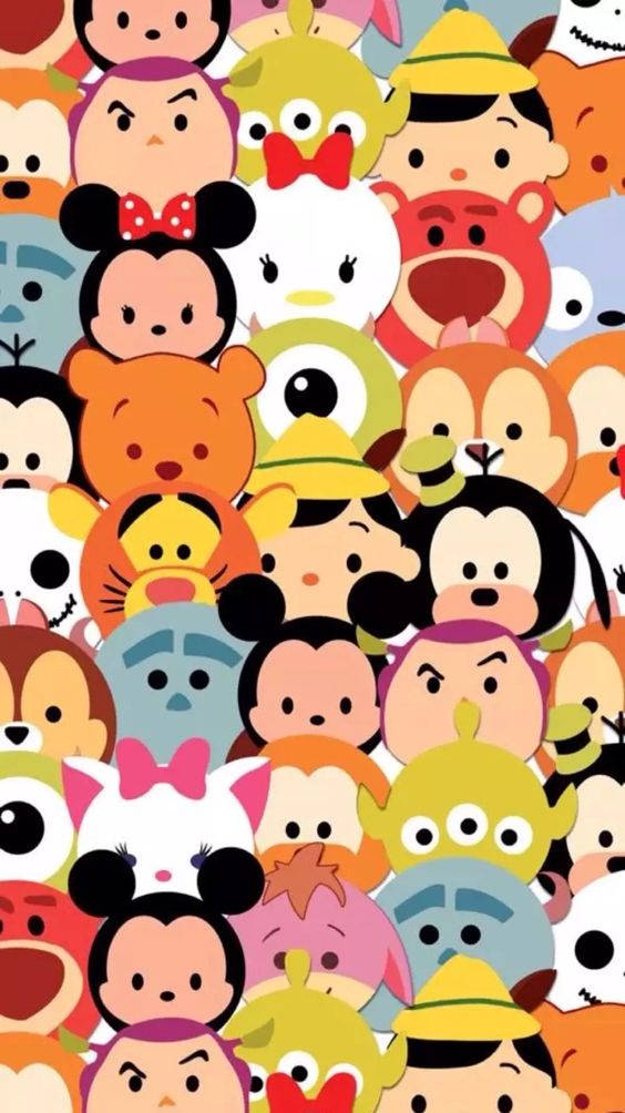 Disney Pattern With Tsum Tsum Wallpaper
