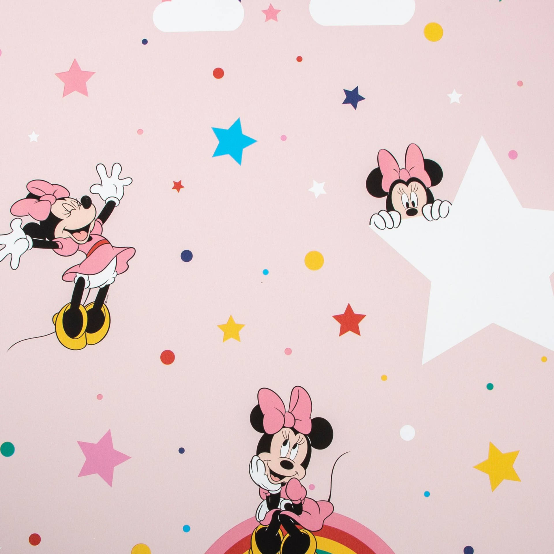 Disneyminnie Mouse Väggdekaler Wallpaper
