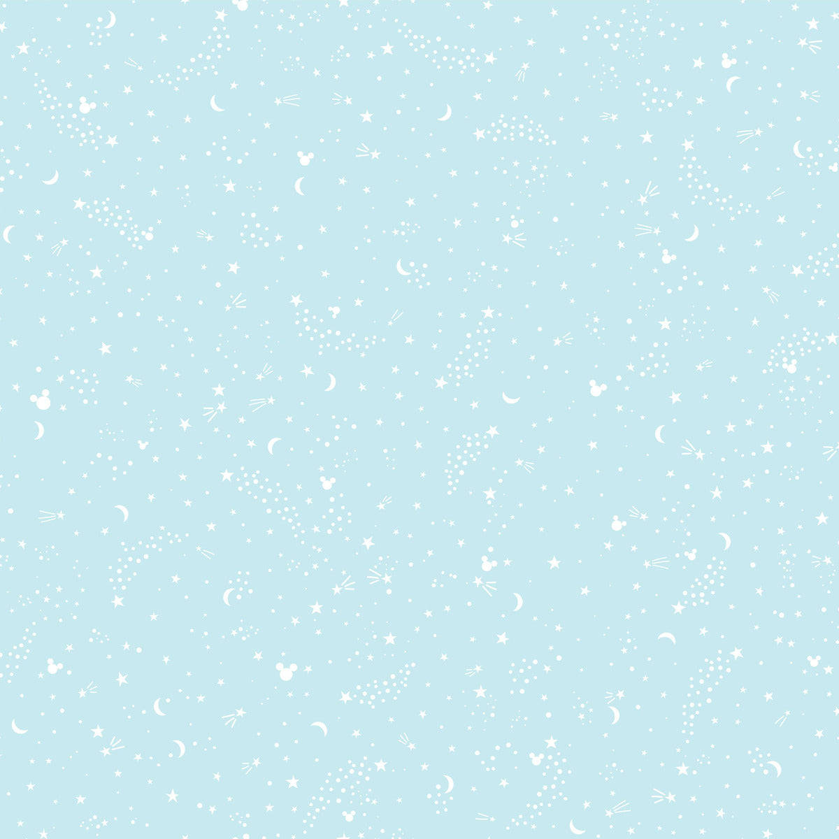 A Blue Background With White Stars And Moons Wallpaper