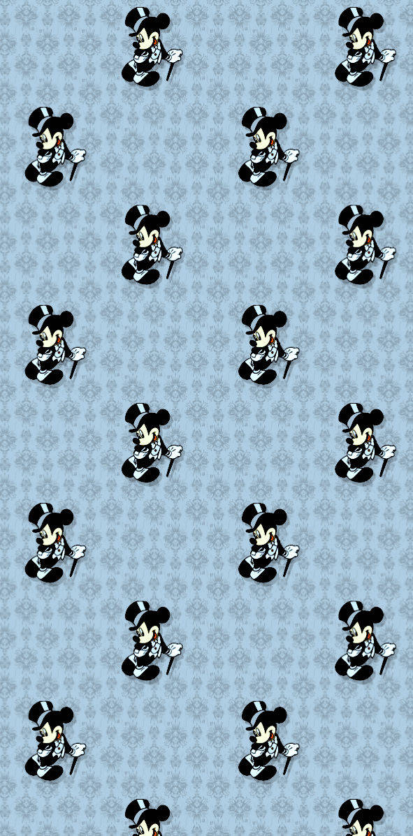 Mickey Mouse på blå stof af sassy_sassy på Spoonflower - tilpasset stof Wallpaper