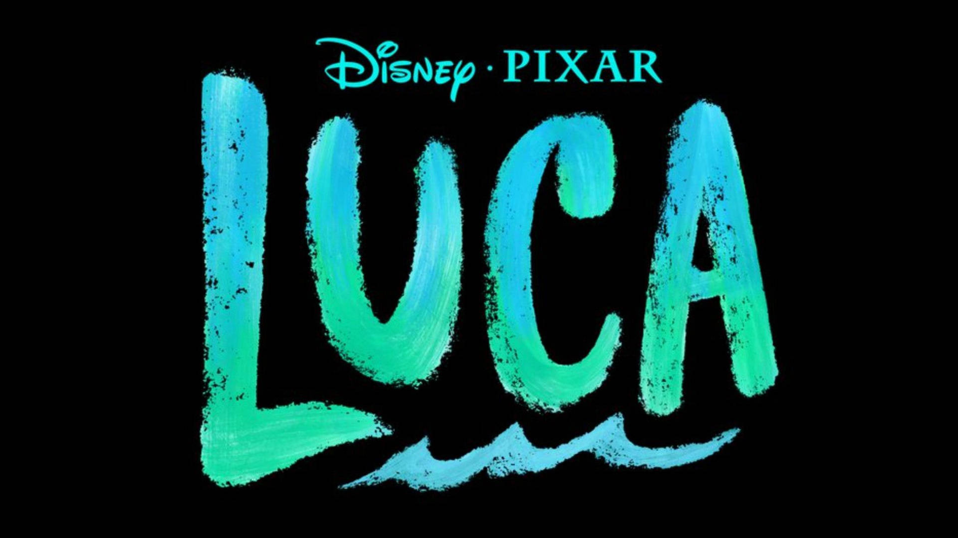 Disney Pixar Luca Logo Black Background Wallpaper