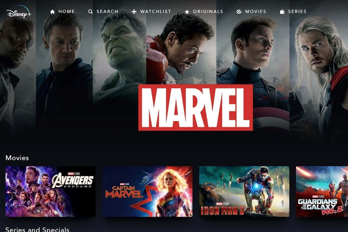 Disney Plus streaming service on display