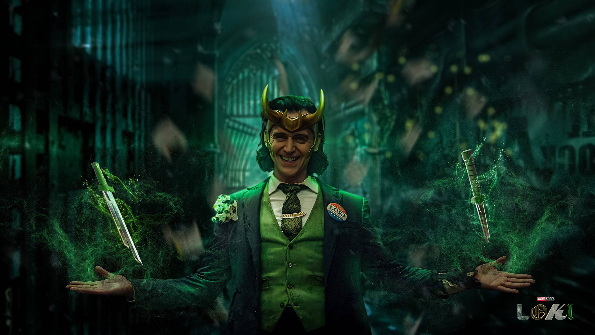 Disney Plus Green Loki Background