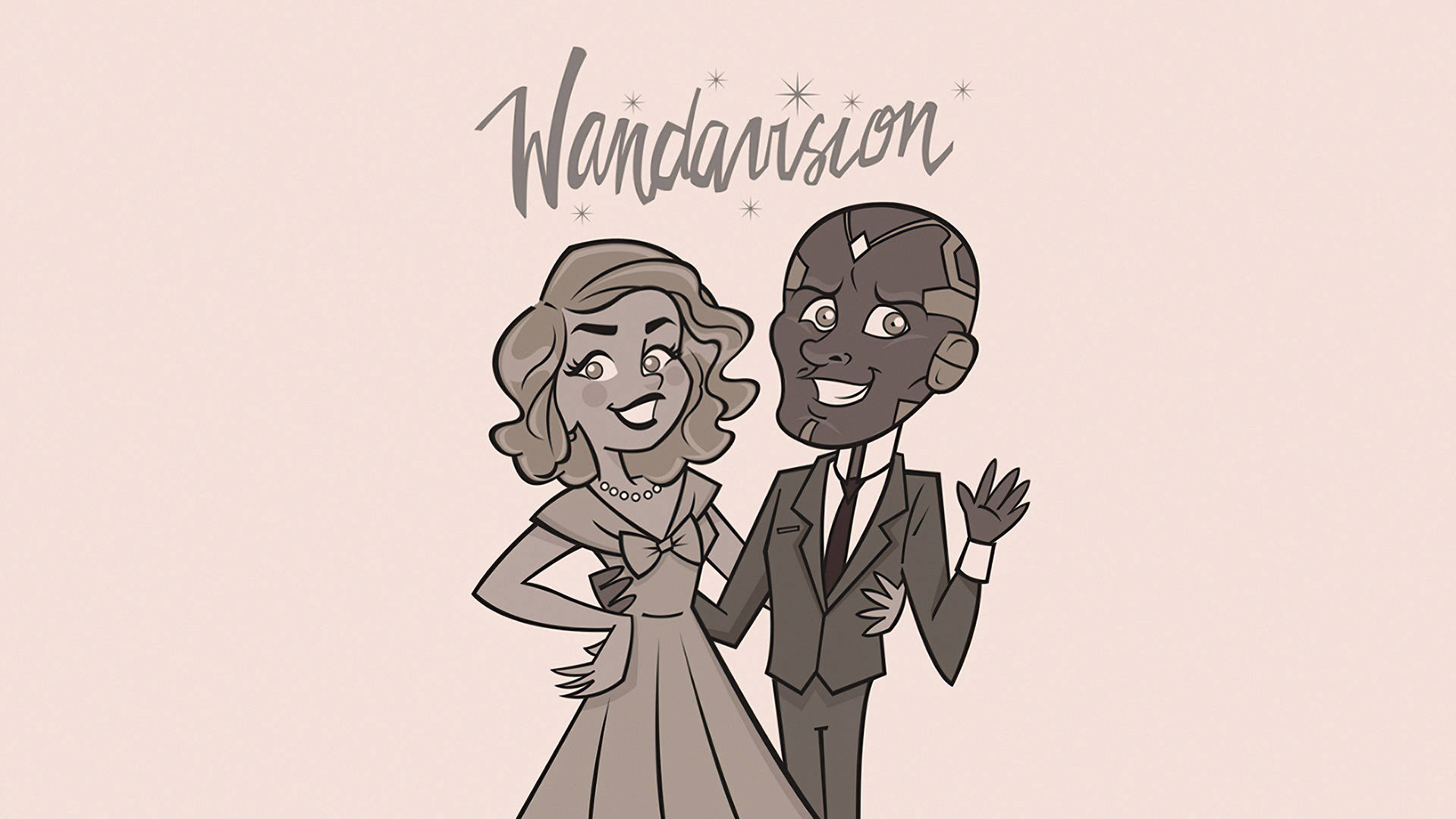 Disney Plus Wandavision Cartoon Background