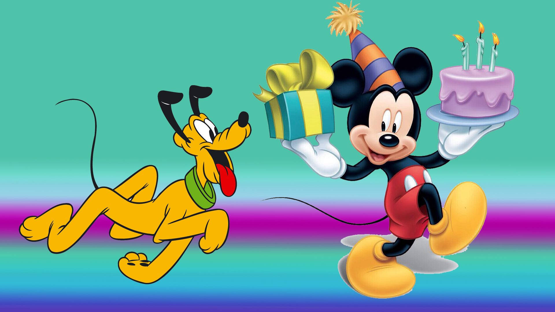 Disney Pluto And Mickey Mouse Wallpaper