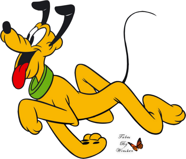Disney Pluto Chasing Butterfly PNG