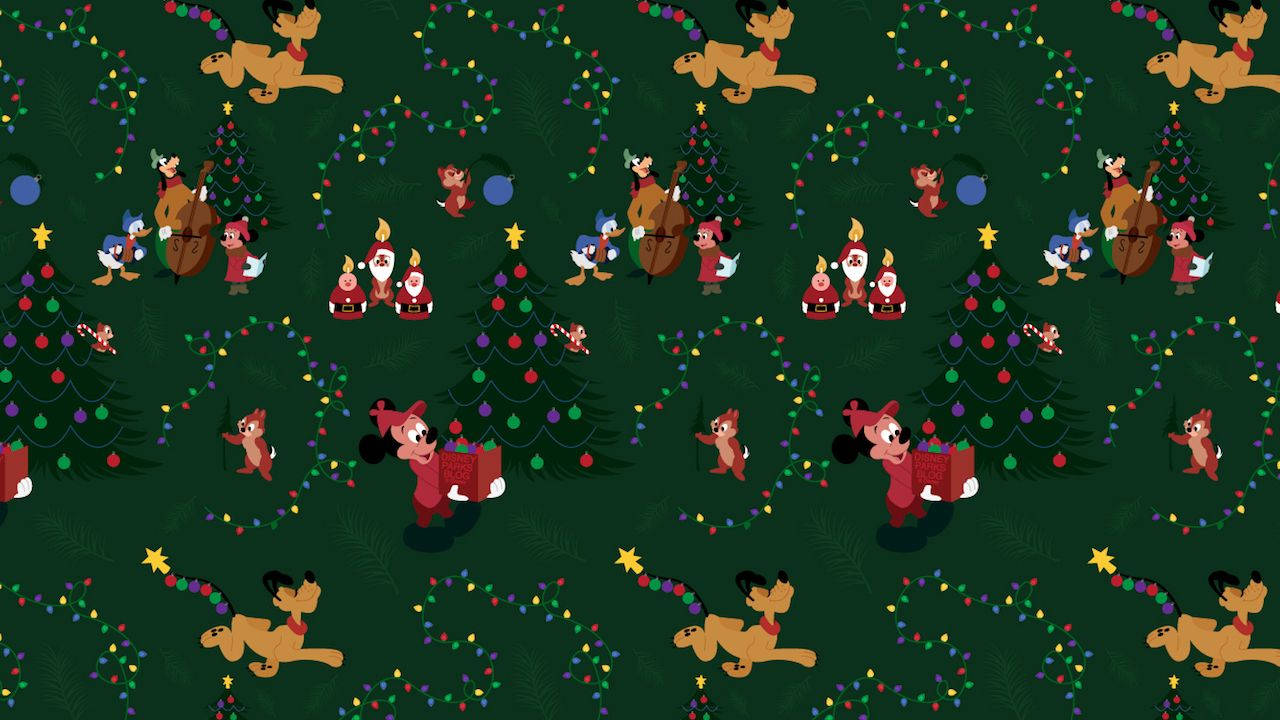 Disney Pluto Christmas Celebration Wallpaper