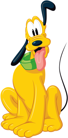 Disney Pluto Happy Pose PNG