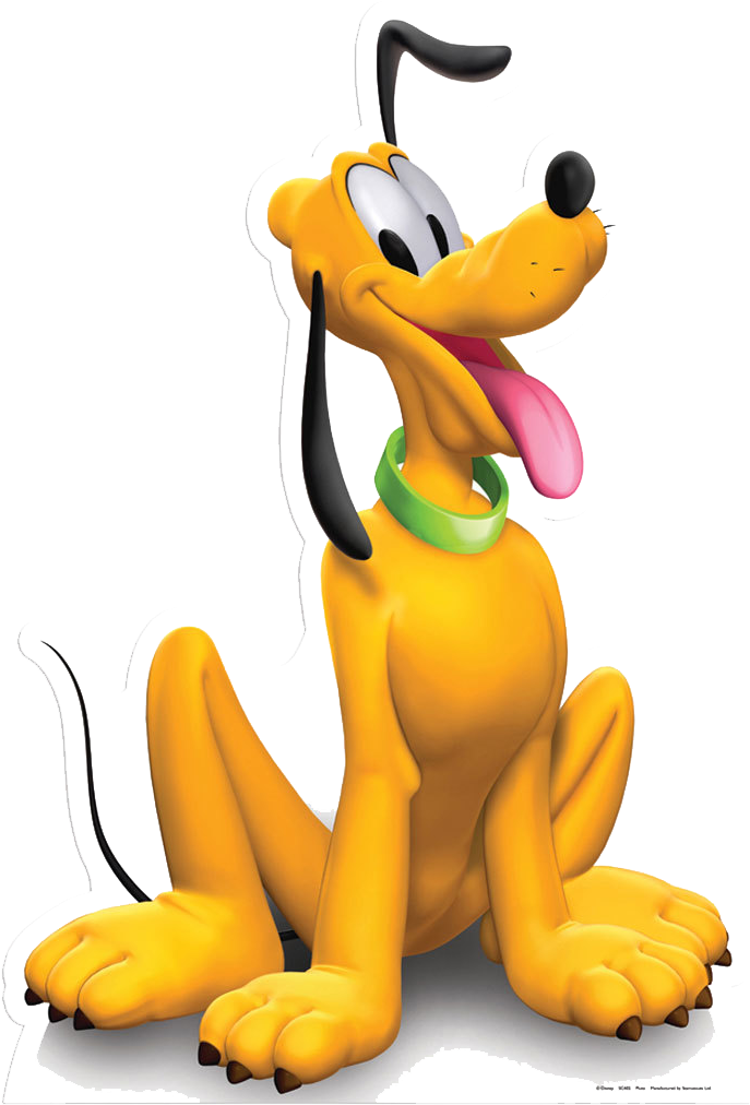 Disney Pluto Sitting Happily.png PNG