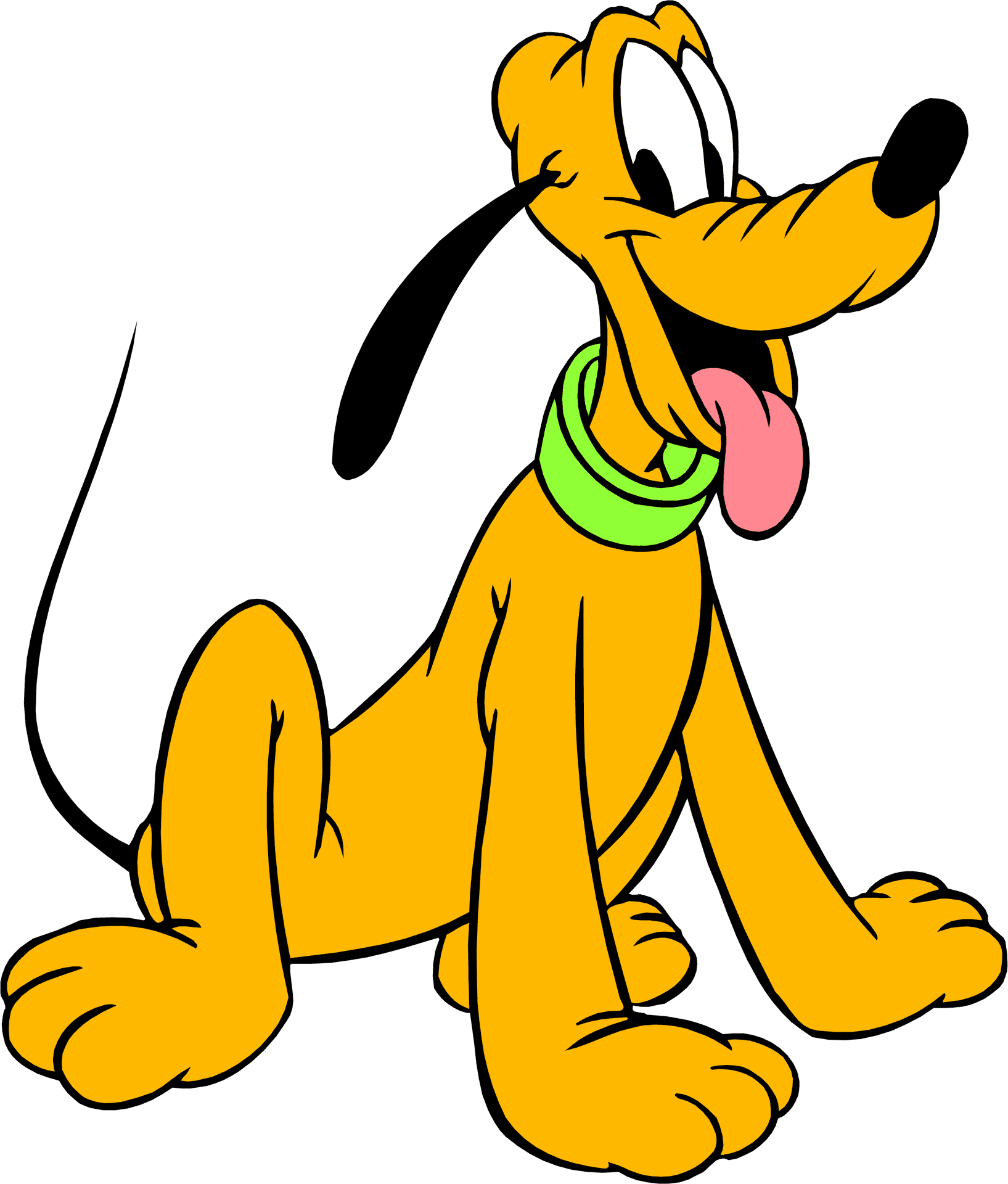 Disney Pluto Sitting Happy PNG