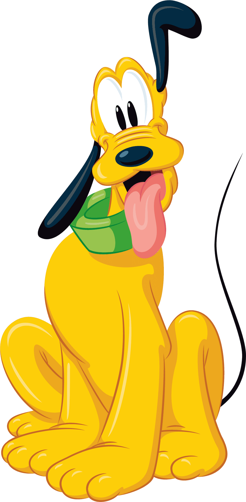 Disney Pluto Sitting Happy PNG