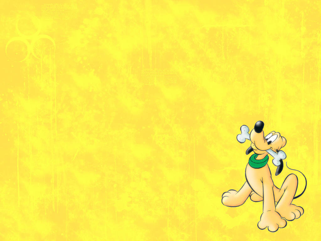 Disney Pluto med ben og ballon baggrund Wallpaper