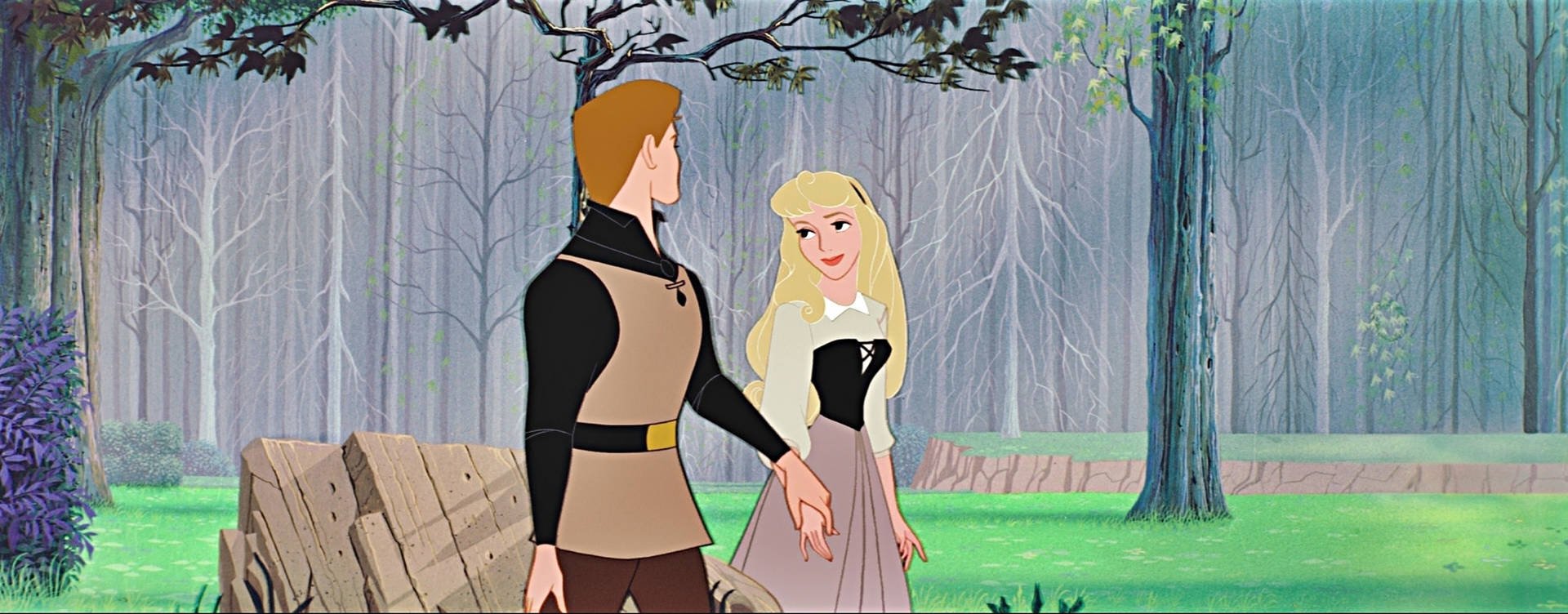 Disney Princess And Prince In Forest