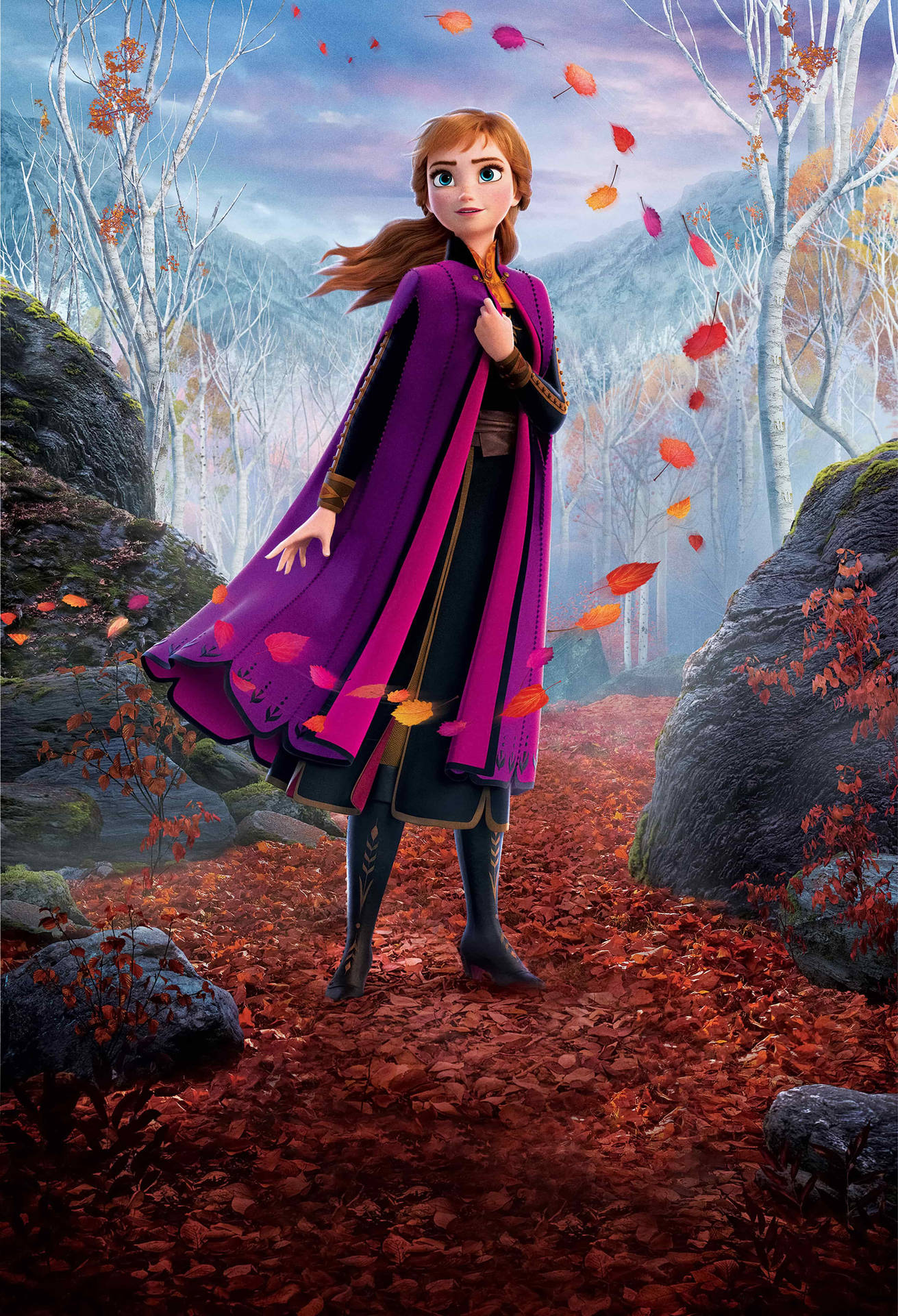 Download Disney Princess Anna Holding Cloak Wallpaper 