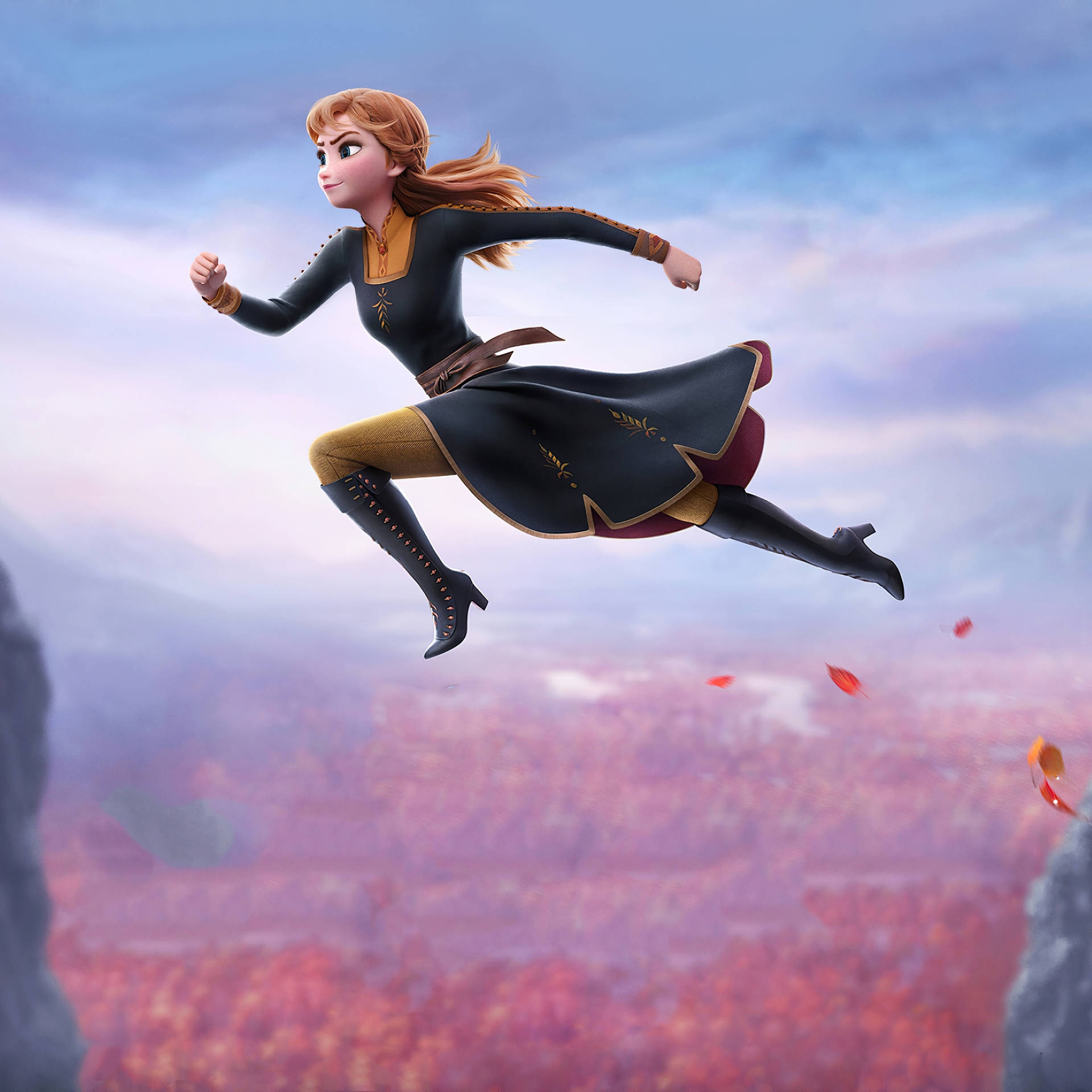 Disney Princess Anna Jumping Wallpaper