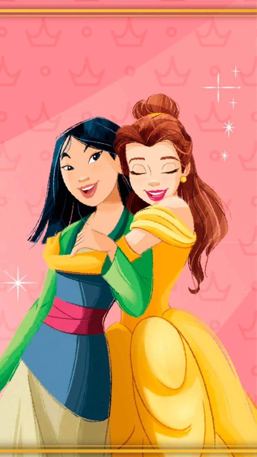 The magical Disney Princesses gather together in friendship and love.