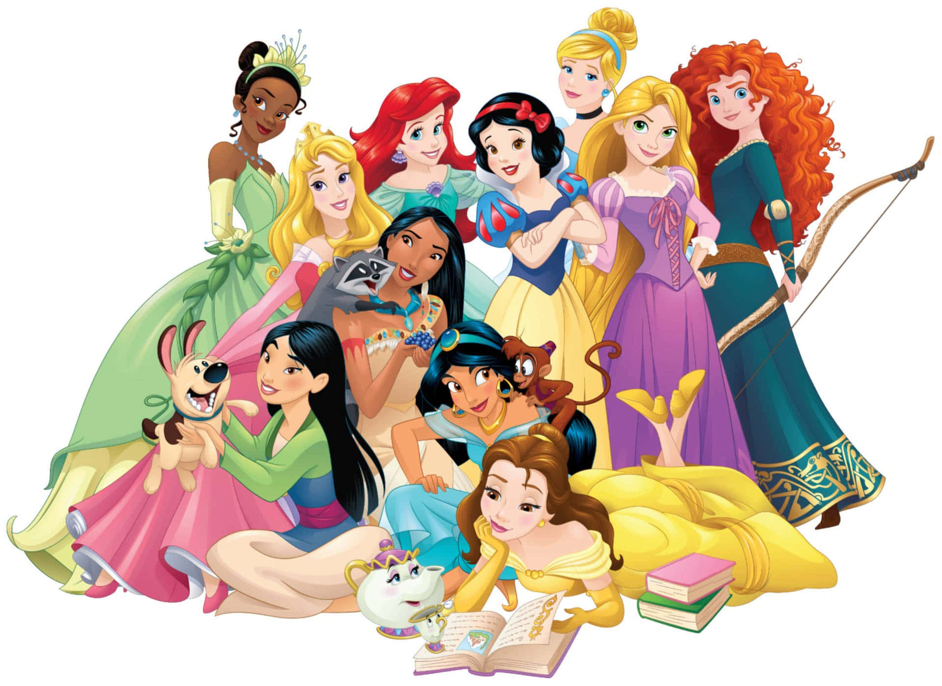 Fejrden Magtfulde Feminine Energi Af Disney-prinsesserne Med En Computer- Eller Mobilbaggrund.
