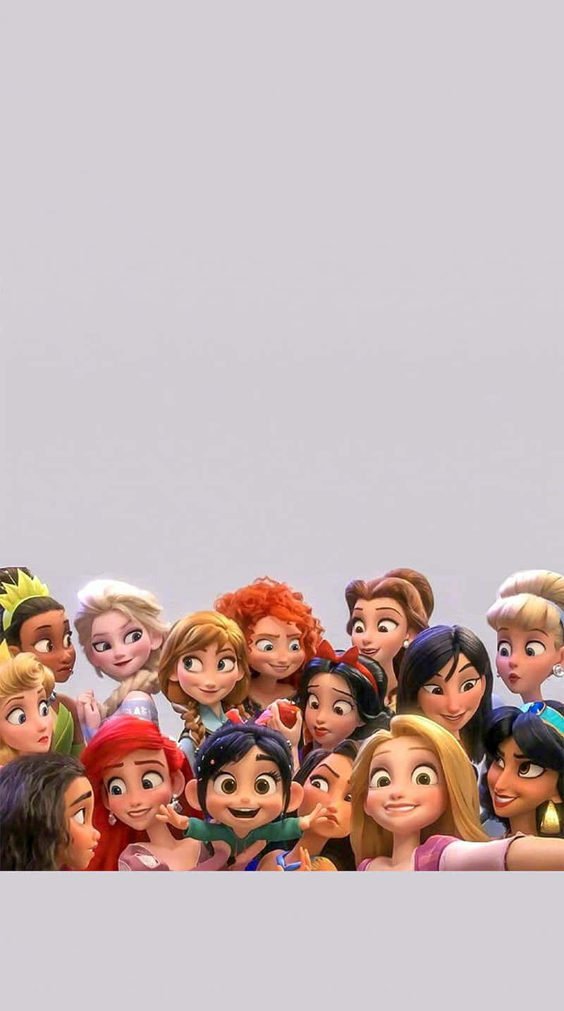 Frigørdin Indre Prinsesse Med Dette Magiske Disney-baggrundsbillede.