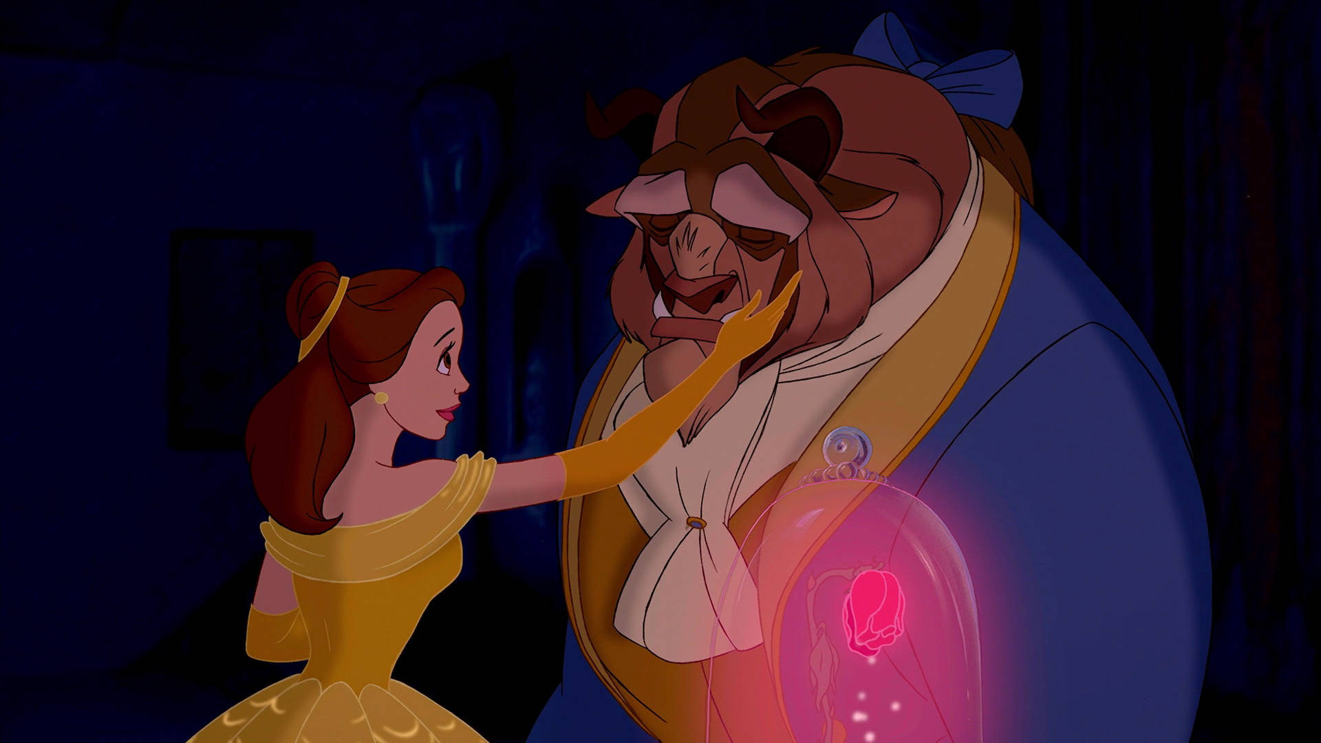 Disney Princess Belle Touching Beast