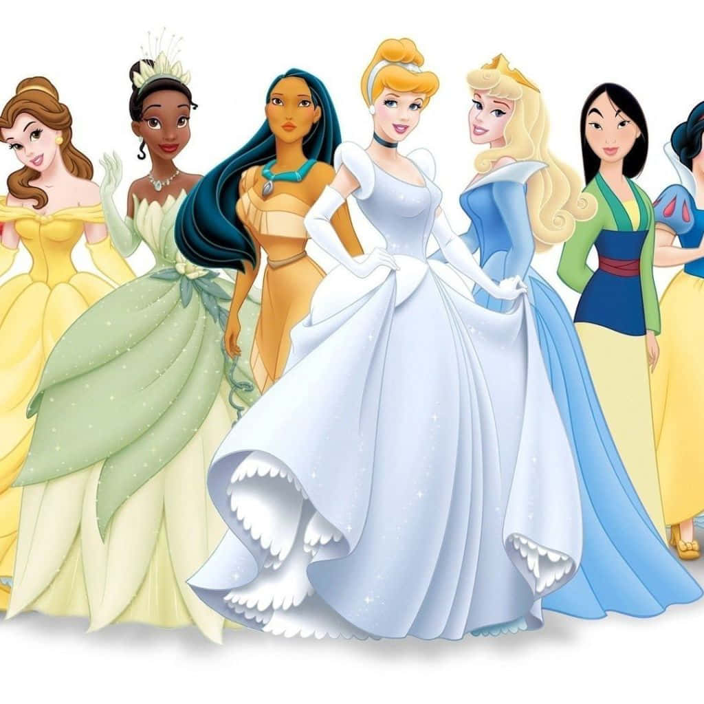Billeder af Disney Prinsesser vævet på væggene.