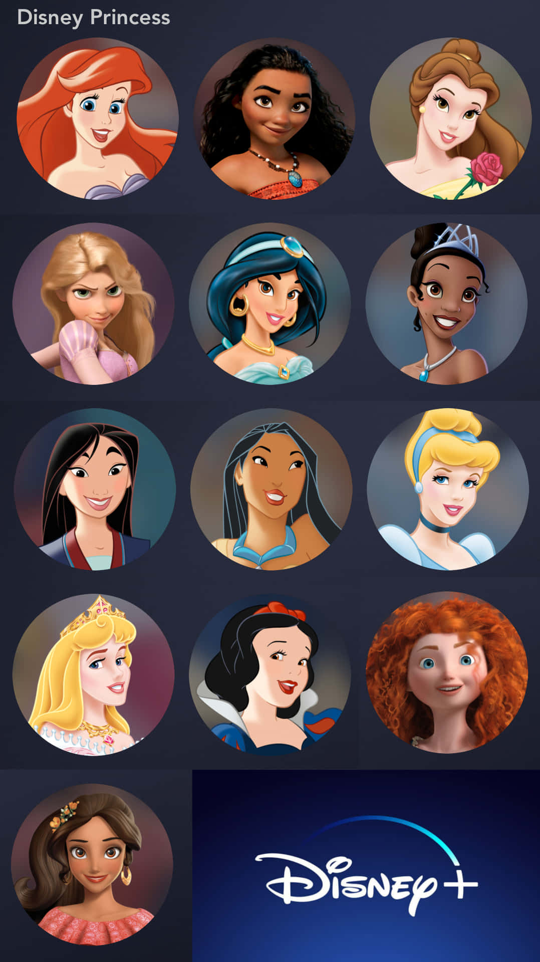 Disney Prinsesse billeder skimrer tværs over skærmen.