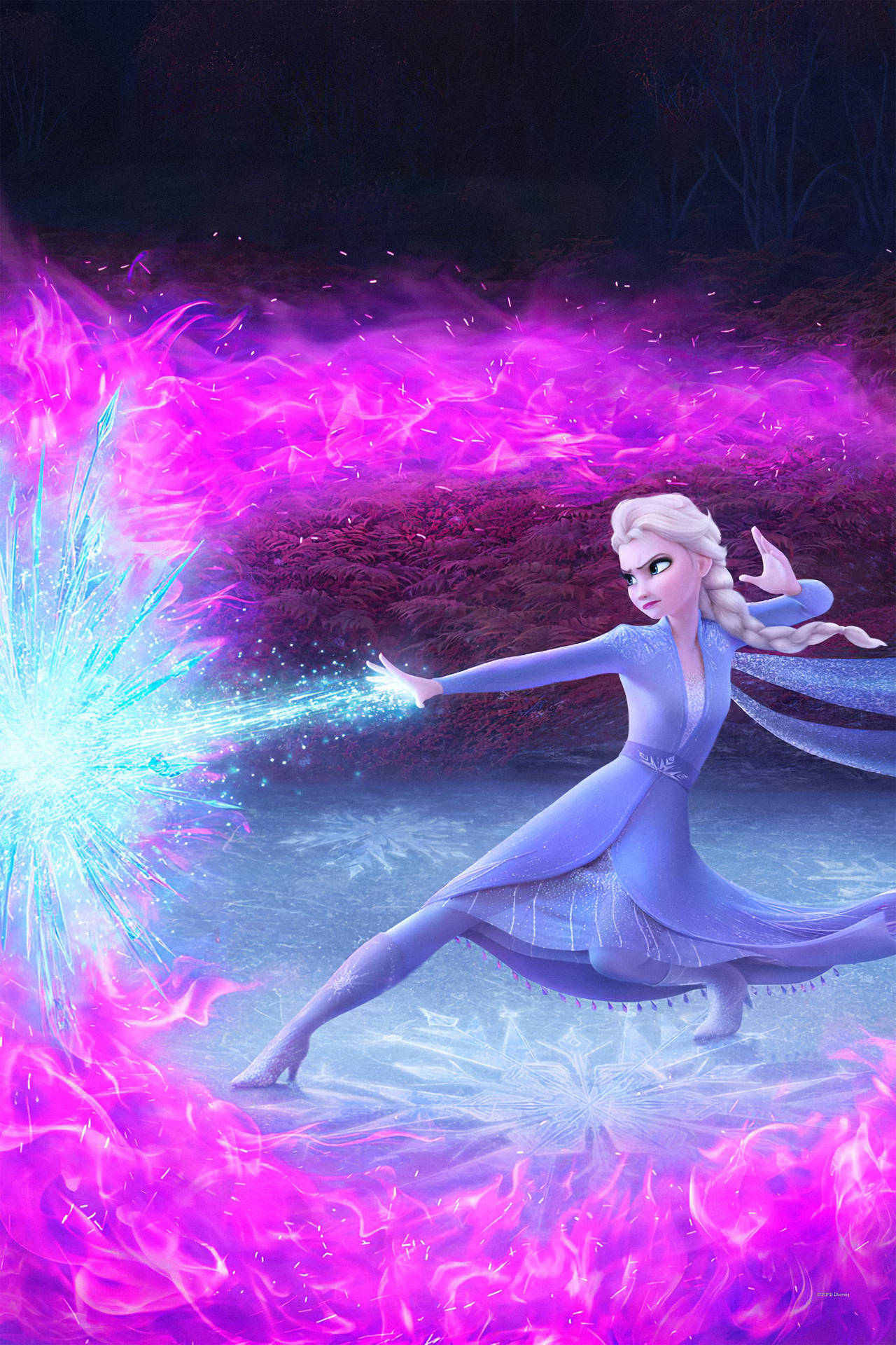 Disney Princess Elsa Using Power Wallpaper