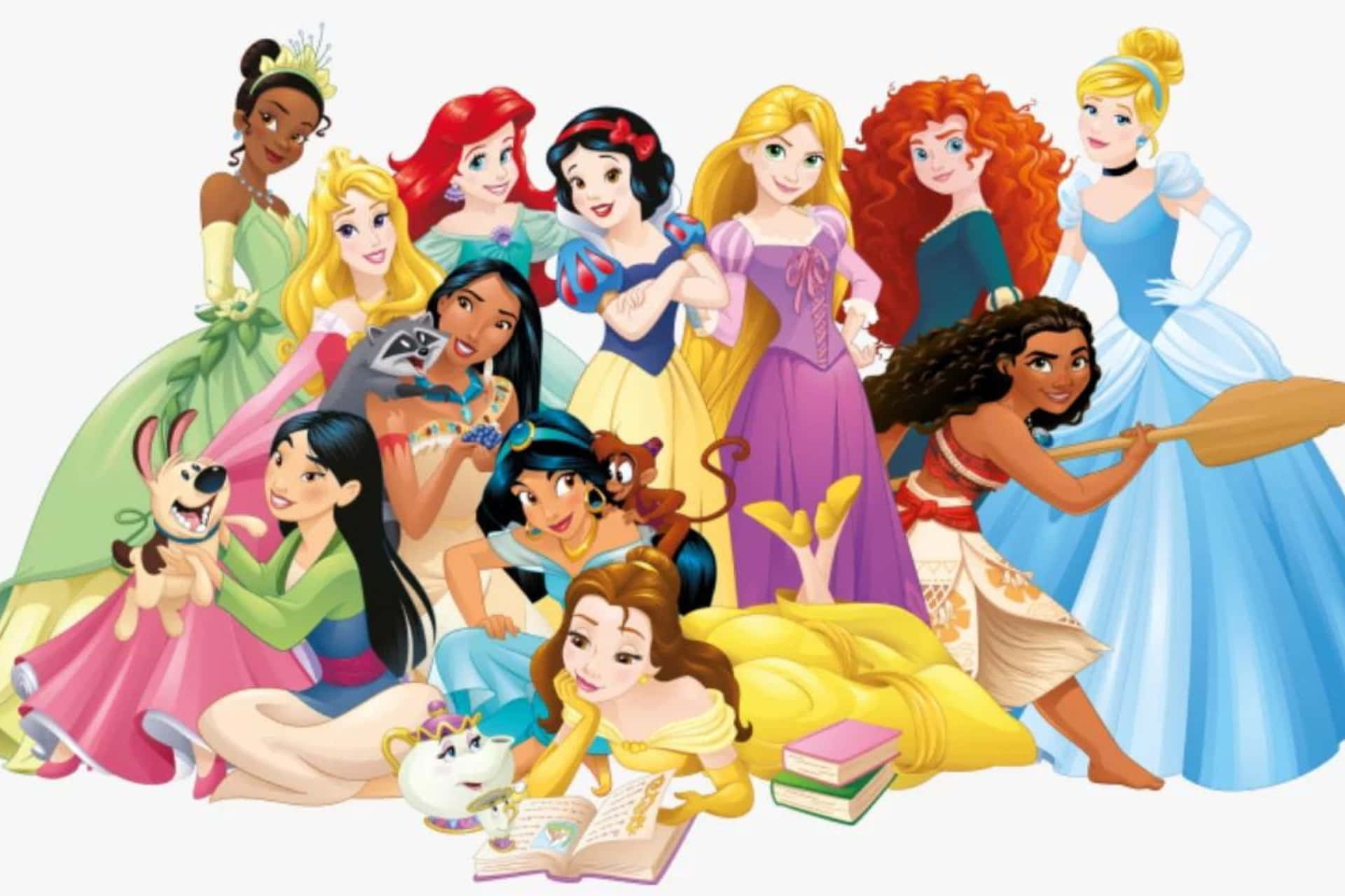 Disney Princess Gathering Illustration Wallpaper