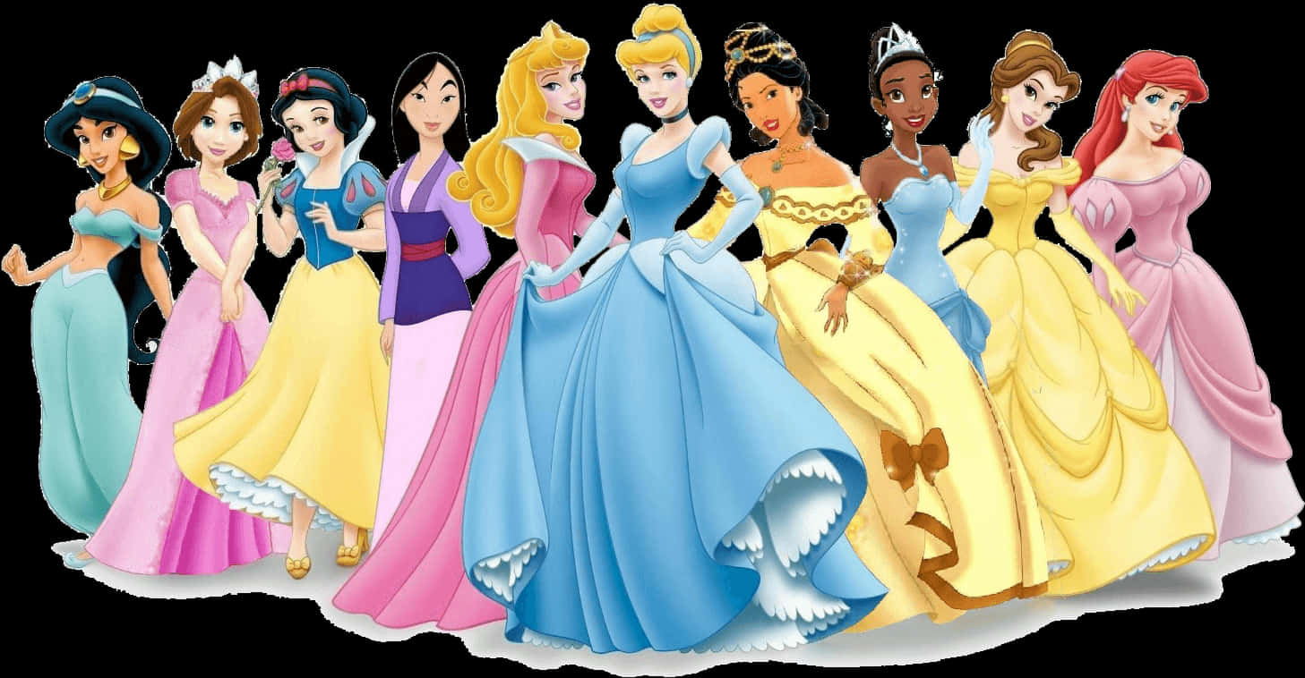 Download Disney Princess Lineup | Wallpapers.com