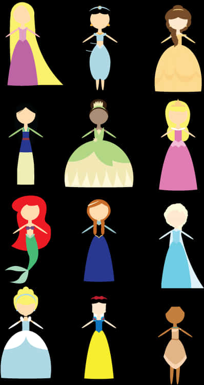 Disney Princess Silhouettes PNG