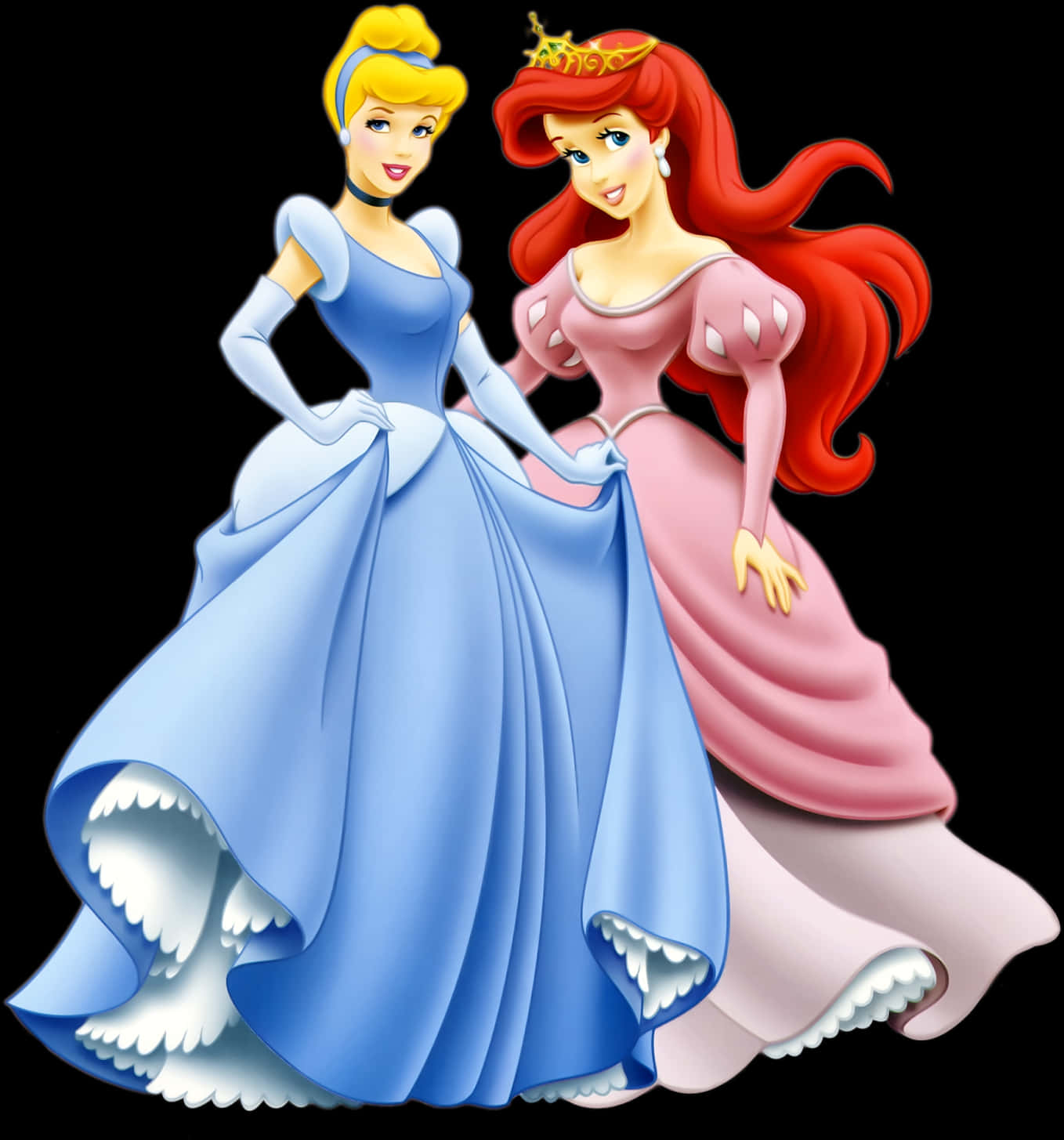 Disney Princesses Cinderella Ariel Together PNG