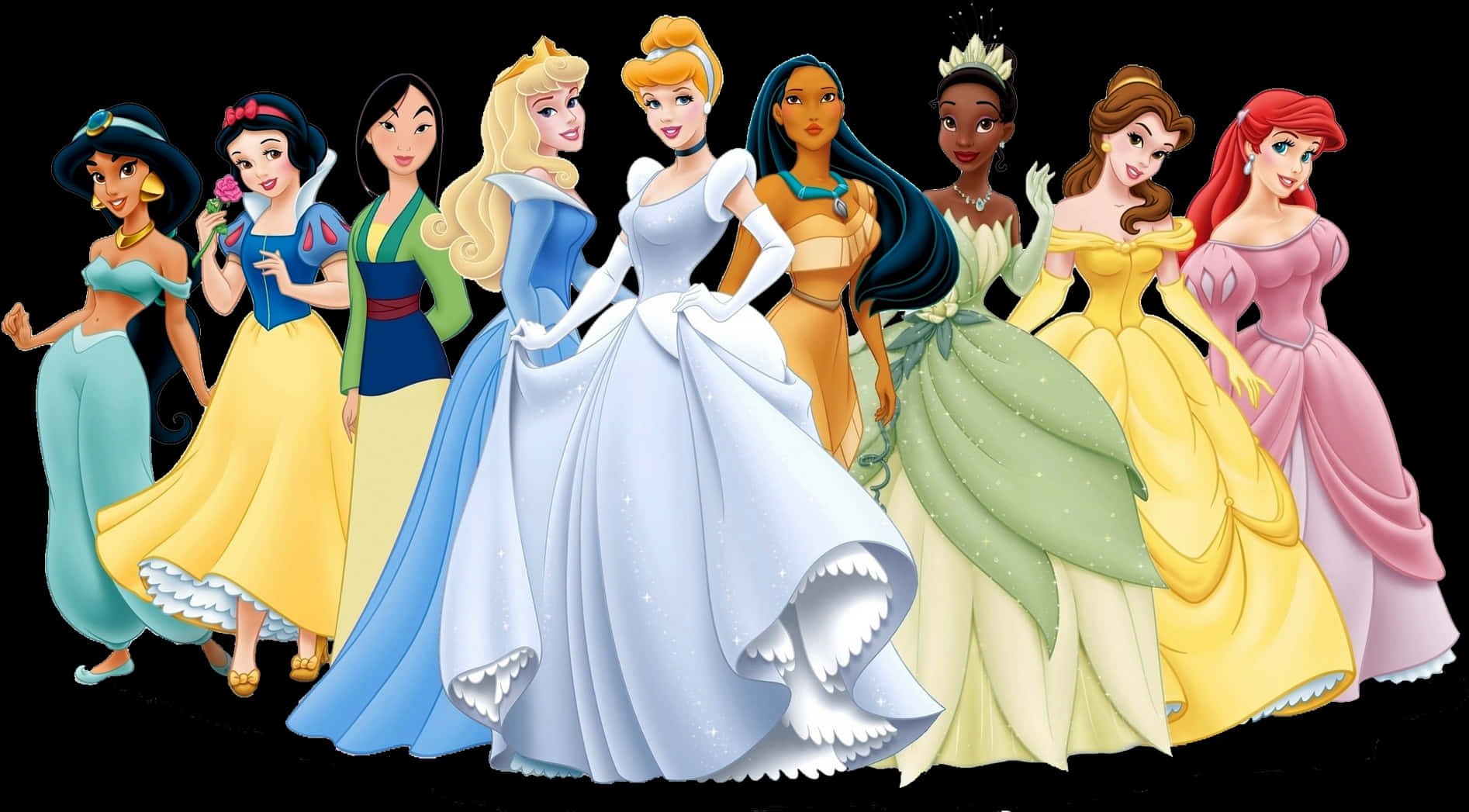 Disney Princesses Lineup PNG
