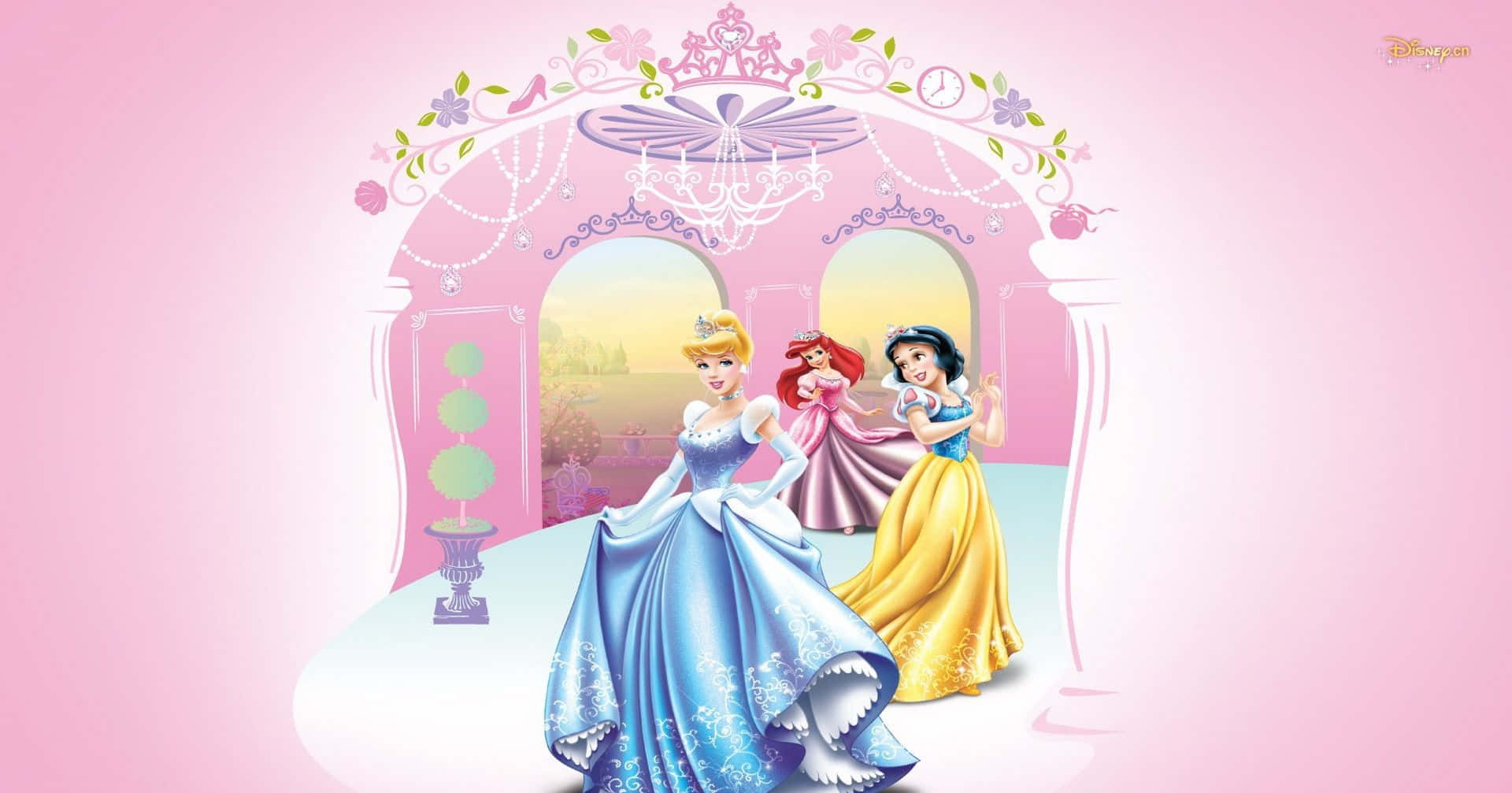 Disneyprinzessinnen Cinderella, Ariel Und Schneewittchen Bild
